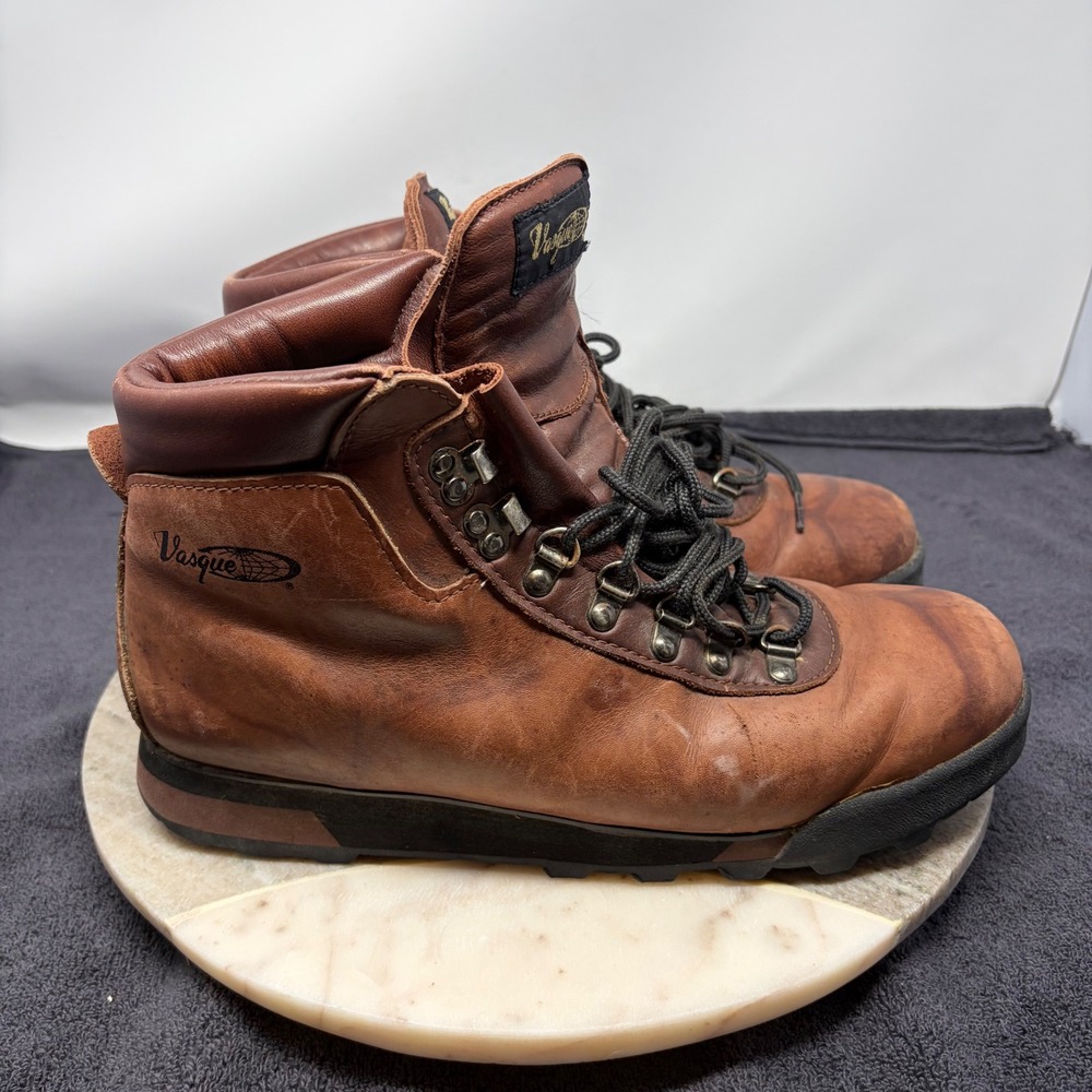 Vintage Vasque Sundowner GTX Leather Hiking Mens 10.5 Boots Waterproof Brown